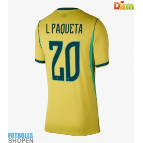 Billiga Brasilien Lucas Paqueta #20 Hemmatröja Dam VM 2026 Kortärmad